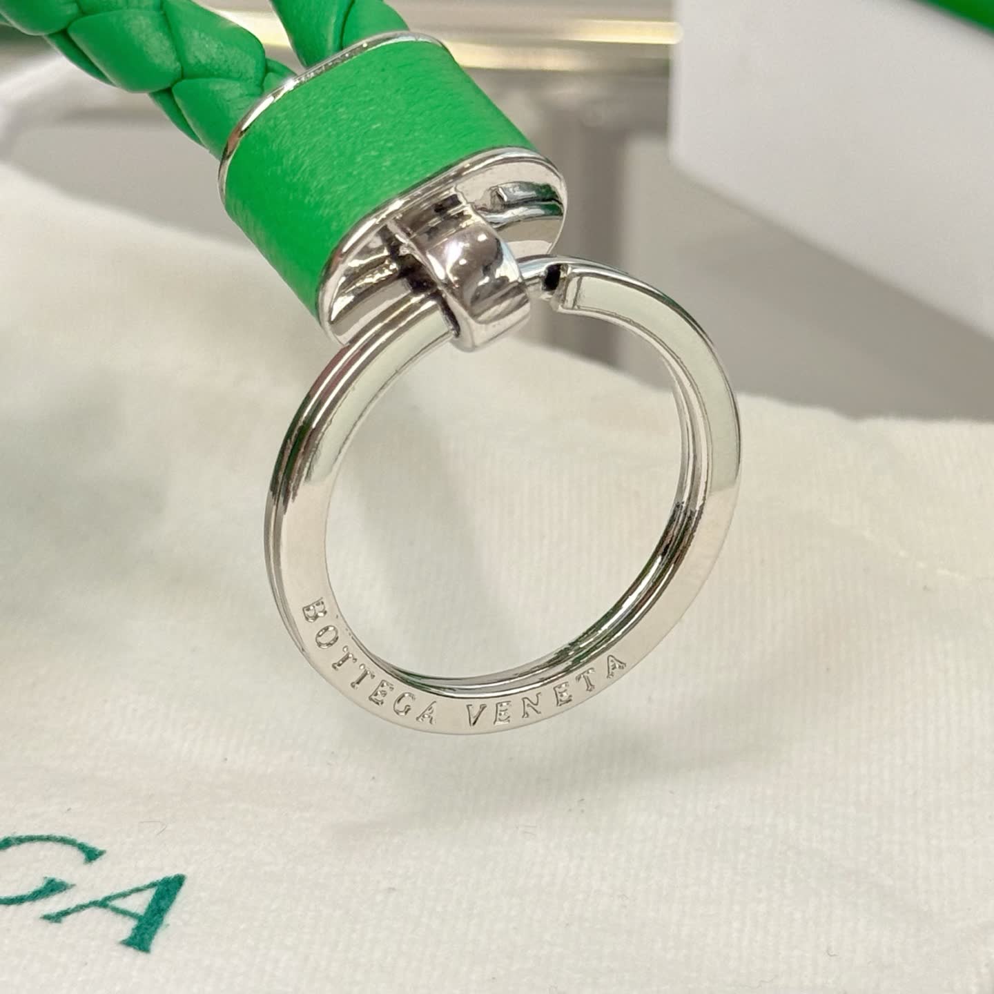 Bottega Veneta Leather Keychain